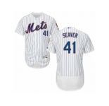 Men's Majestic New York Mets #41 Tom Seaver White Flexbase Authentic Collection MLB Jersey