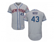 Men's Majestic New York Mets #43 Addison Reed Grey Flexbase Authentic Collection MLB Jersey