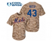Men's Majestic New York Mets #43 Addison Reed Replica Camo Alternate Cool Base MLB Jersey