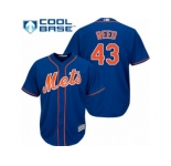 Men's Majestic New York Mets #43 Addison Reed Replica Royal Blue Alternate Home Cool Base MLB Jersey