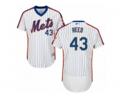 Men's Majestic New York Mets #43 Addison Reed White Royal Flexbase Authentic Collection MLB Jersey