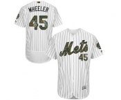 Men's Majestic New York Mets #45 Zack Wheeler Authentic White 2016 Memorial Day Fashion Flex Base MLB Jersey