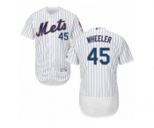 Men's Majestic New York Mets #45 Zack Wheeler White Flexbase Authentic Collection MLB Jersey