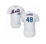 Men's Majestic New York Mets #48 Jacob deGrom White Flexbase Authentic Collection MLB Jersey