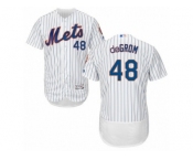 Men's Majestic New York Mets #48 Jacob deGrom White Flexbase Authentic Collection MLB Jersey