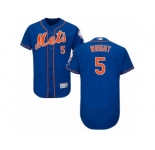 Men's Majestic New York Mets #5 David Wright Royal Blue Flexbase Authentic Collection MLB Jersey