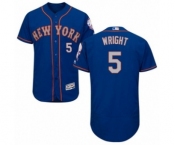 Men's Majestic New York Mets #5 David Wright Royal Gray Flexbase Authentic Collection MLB Jersey