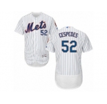 Men's Majestic New York Mets #52 Yoenis Cespedes White Flexbase Authentic Collection MLB Jersey