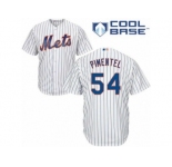 Men's Majestic New York Mets #54 Stolmy Pimentel Authentic White Home Cool Base MLB Jersey