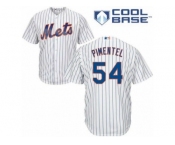 Men's Majestic New York Mets #54 Stolmy Pimentel Authentic White Home Cool Base MLB Jersey