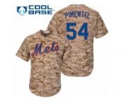 Men's Majestic New York Mets #54 Stolmy Pimentel Replica Camo Alternate Cool Base MLB Jersey