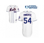 Men's Majestic New York Mets #54 Stolmy Pimentel Replica White Alternate Cool Base MLB Jersey