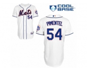 Men's Majestic New York Mets #54 Stolmy Pimentel Replica White Alternate Cool Base MLB Jersey