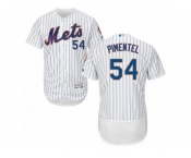 Men's Majestic New York Mets #54 Stolmy Pimentel White Flexbase Authentic Collection MLB Jersey