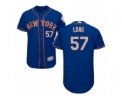 Men's Majestic New York Mets #57 Kevin Long Royal Gray Flexbase Authentic Collection MLB Jersey
