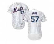 Men's Majestic New York Mets #57 Kevin Long White Flexbase Authentic Collection MLB Jersey
