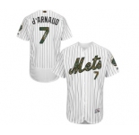 Men's Majestic New York Mets #7 Travis d'Arnaud Authentic White 2016 Memorial Day Fashion Flex Base MLB Jersey