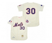 Men's Mitchell and Ness 1969 New York Mets #30 Nolan Ryan Authentic Cream Throwback MLB Jersey