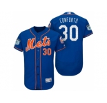 Men's New York Mets #30 Michael Conforto 2017 Spring Training Flex Base Authentic Collection Stitched Baseball Jersey