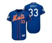Men's New York Mets #33 Matt Harvey 2017 Spring Training Flex Base Authentic Collection Stitched Baseball Jersey