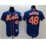 Men's New York Mets #48 Jacob DeGrom Majestic Royal Blue Flexbase Authentic Collection Player Jersey