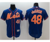 Men's New York Mets #48 Jacob DeGrom Majestic Royal Blue Flexbase Authentic Collection Player Jersey
