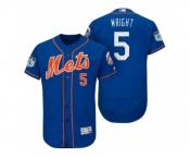 Men's New York Mets #5 David Wright 2017 Spring Training Flex Base Authentic Collection Stitched Baseball Jersey