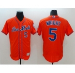 Men's New York Mets #5 David Wright Majestic Orange Flexbase Authentic Collection Player Jersey