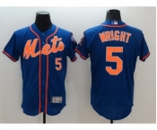 Men's New York Mets #5 David Wright Majestic Royal Blue Flexbase Authentic Collection Player Jersey