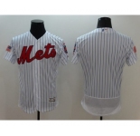 Men's New York Mets Blank Majestic White Fashion Stars & Stripes Flex Base Jersey