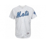 Men's New York Mets Majestic Blank White Fashion 2016 Father's Day Flex Base Team Jersey