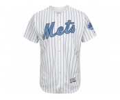 Men's New York Mets Majestic Blank White Fashion 2016 Father's Day Flex Base Team Jersey