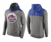 Men's New York Mets Nike Gray Cooperstown Collection Hybrid Pullover Hoodie