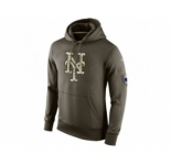 Men's New York Mets Nike Olive Salute To Service KO Performance Hoodie