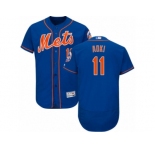 New York Mets #11 Norichika Aoki Royal Blue Flexbase Authentic Collection MLB Jersey