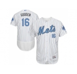 New York Mets #16 Dwight Gooden White(Blue Strip) Flexbase Authentic Collection 2016 Father's Day Stitched Baseball Jersey