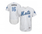 New York Mets #16 Dwight Gooden White(Blue Strip) Flexbase Authentic Collection 2016 Father's Day Stitched Baseball Jersey