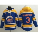 New York Mets #3 Curtis Granderson Blue Sawyer Hooded Sweatshirt MLB Hoodie