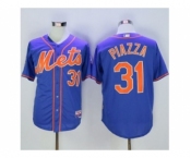New York Mets #31 Mike Piazza Blue Alternate Home 2016 Hall Of Fame Patch Stitched Baseball Jersey