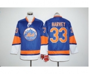 New York Mets #33 Matt Harvey Blue Long Sleeve Stitched MLB Jersey