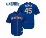 New York Mets #45 Tug McGraw Blue(Grey NO.) Alternate Road Cool Base Stitched Baseball Jersey