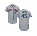 New York Mets #45 Tug McGraw Grey Flexbase Authentic Collection Stitched Baseball Jersey