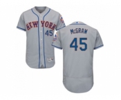 New York Mets #45 Tug McGraw Grey Flexbase Authentic Collection Stitched Baseball Jersey