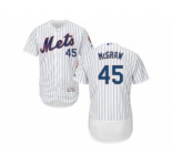 New York Mets #45 Tug McGraw White(Blue Strip) Flexbase Authentic Collection Stitched Baseball Jersey