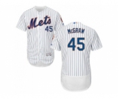New York Mets #45 Tug McGraw White(Blue Strip) Flexbase Authentic Collection Stitched Baseball Jersey