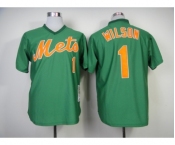 mlb jerseys new york mets #1 wilson green[1985 m&n]