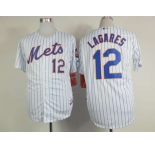 mlb jerseys new york mets #12 lagares white(blue strip)