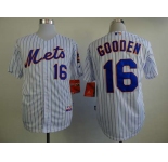mlb jerseys new york mets #16 gooden white(blue strip)