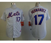 mlb jerseys new york mets #17 hernandez white[hernandez]