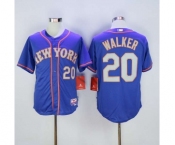mlb jerseys new york mets #20 walker blue[number grey]